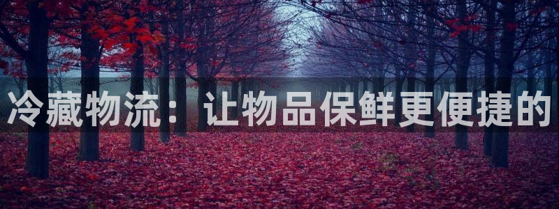 多多28昵称:冷藏物流:让物品保鲜更